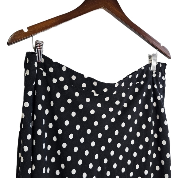 Lane Bryant polka dot hi lo midi a-line skirt black and white size 18/20 - Picture 2 of 11